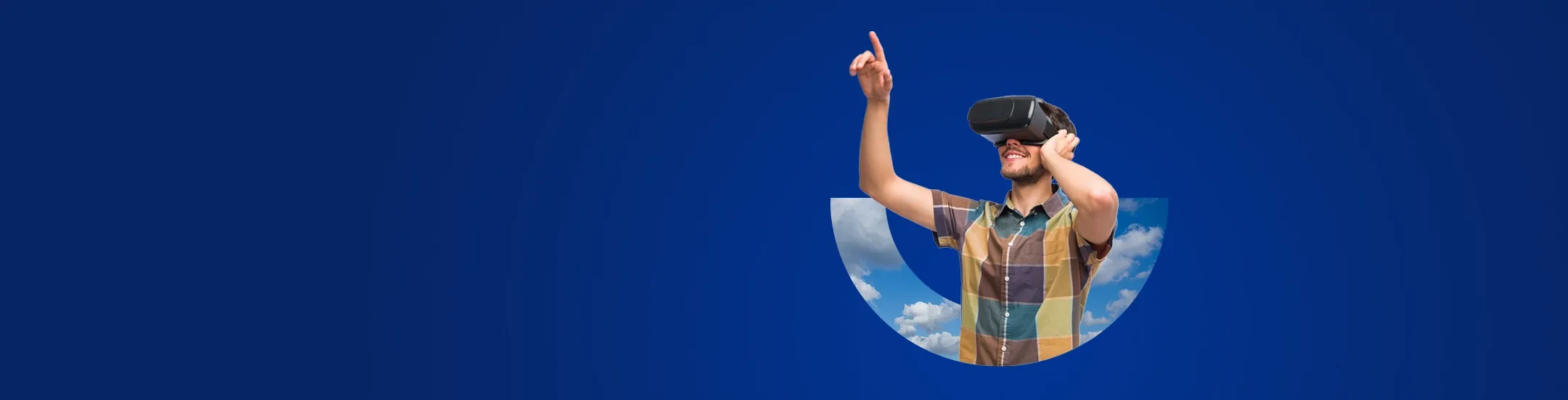 man using vr goggles